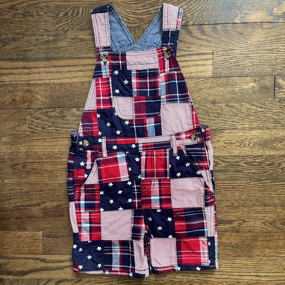 Boys Gymboree  Fourth of July overalls